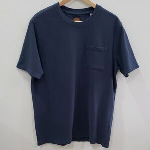 COMMON PEOPLE | Men's Navy Popcorn Texture GD Short Sleeved Crewneck T-Shirt